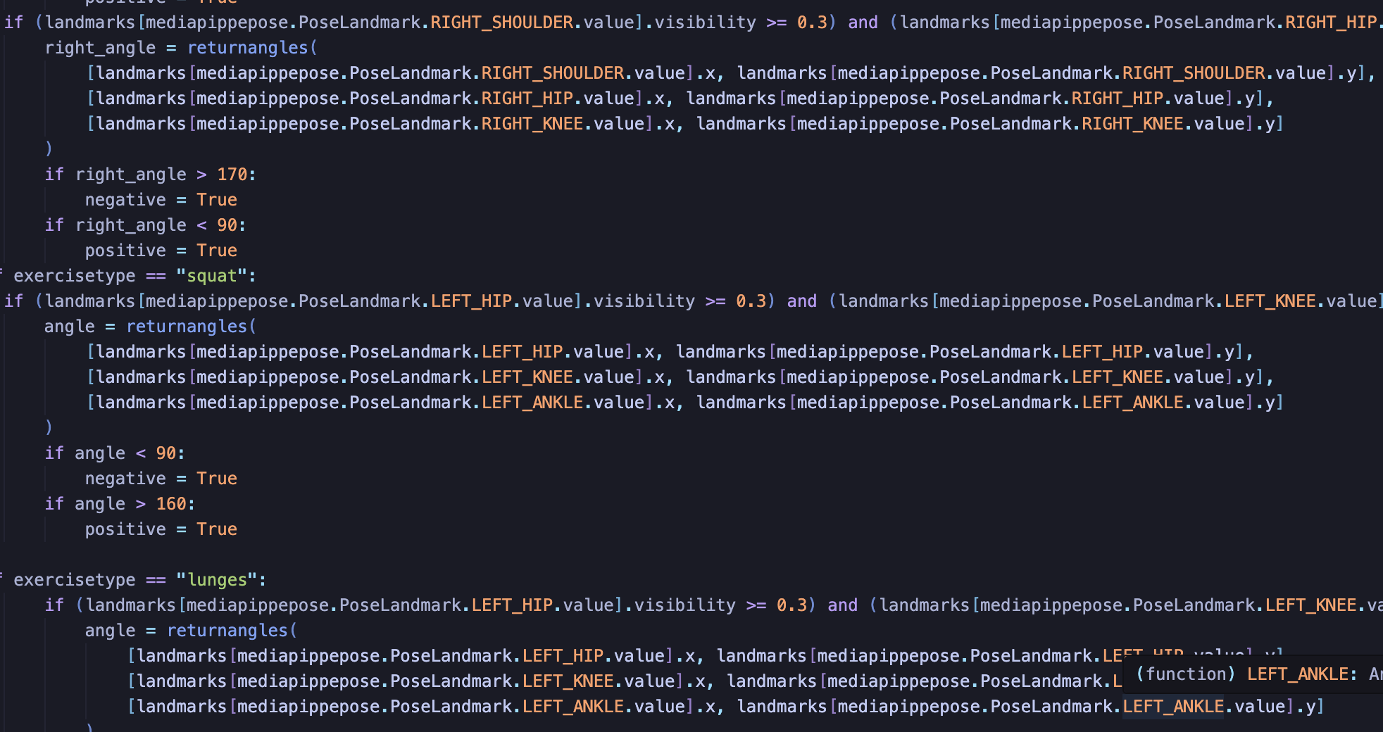 AI Fitness Tracker - Pose Estimation